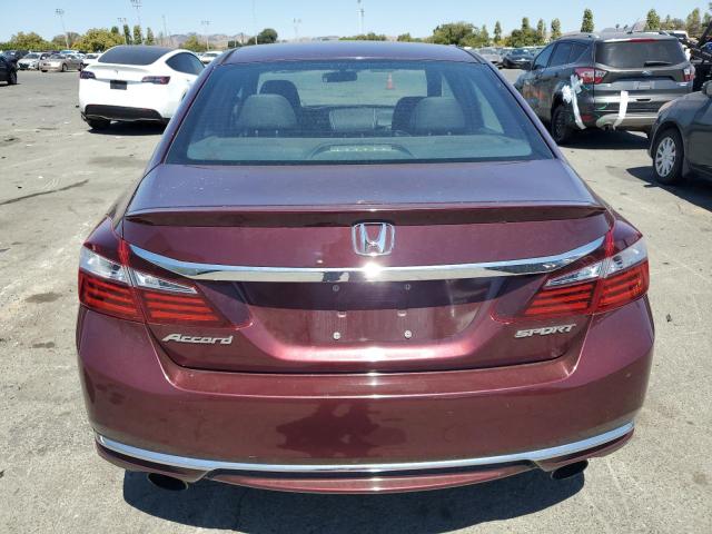 1HGCR2F52GA080201 - 2016 HONDA ACCORD SPORT 勃艮第红 照片 6