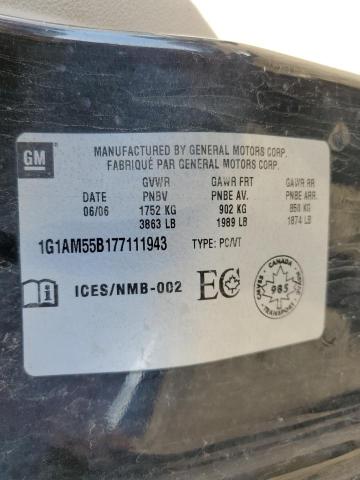 1G1AM55B177111943 - 2007 CHEVROLET COBALT SS BLACK photo 12