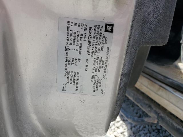 1GCHK23608F154662 - 2008 CHEVROLET SILVERADO K2500 HEAVY DUTY SILVER photo 12