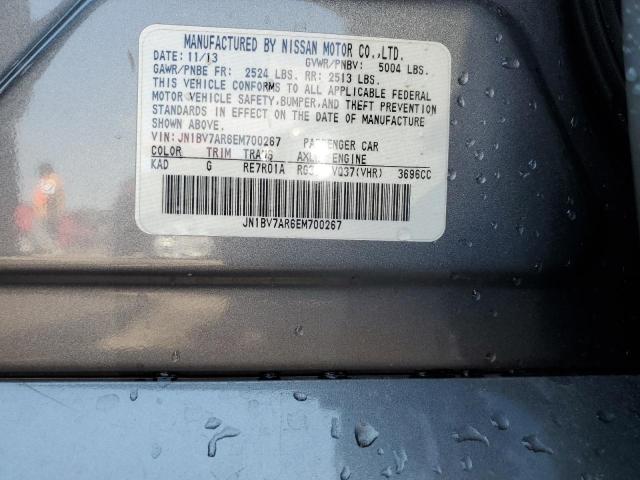 JN1BV7AR6EM700267 - 2014 INFINITI Q50 BASE ვერცხლისფერი ფოტო 12