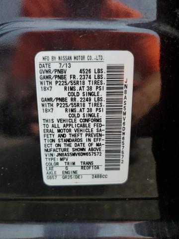 JN8AS5MV6DW657572 - 2013 NISSAN ROGUE S BURGUNDY photo 13