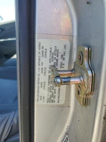 KLAJB52Z9YK439616 - 2000 DAEWOO NUBIRA CDX 银色 照片 12