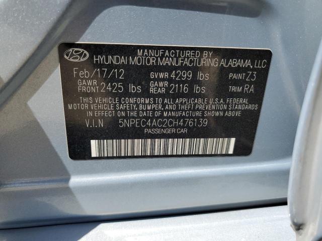 5NPEC4AC2CH476139 - 2012 HYUNDAI SONATA SE 蓝色 照片 13