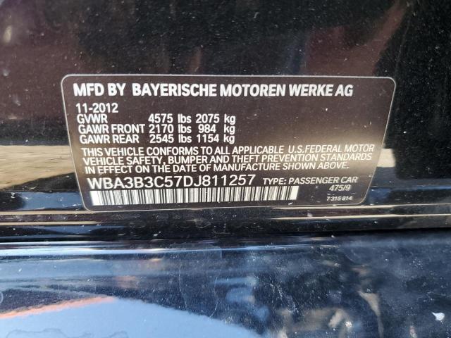 WBA3B3C57DJ811257 - 2013 BMW 328 XI BLACK photo 12