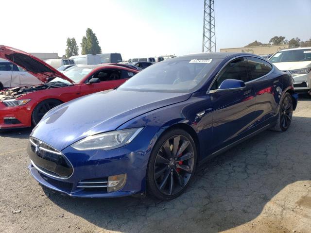 5YJSA1E45FF119616 - 2015 TESLA MODEL S Կապույտ լուսանկար 1