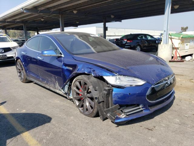 5YJSA1E45FF119616 - 2015 TESLA MODEL S Կապույտ լուսանկար 4