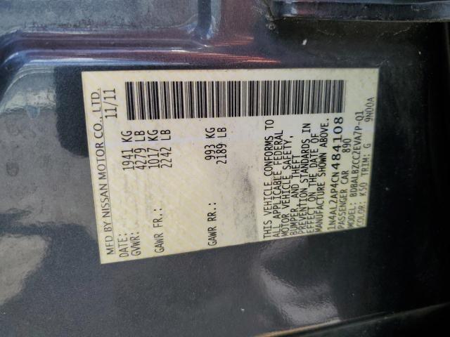 1N4AL2AP4CN484108 - 2012 NISS ALTIMA BASE Boz foto 12