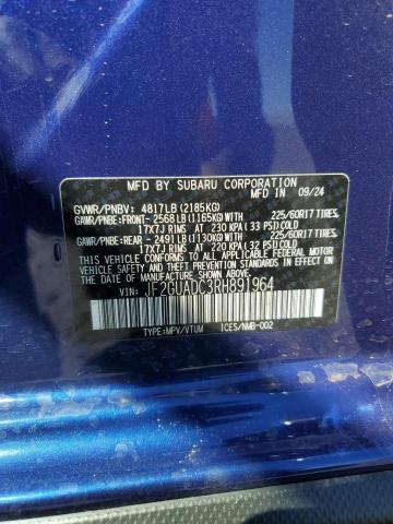 JF2GUADC3RH891964 - 2024 SUBARU CROSSTREK PREMIUM 蓝色 照片 13