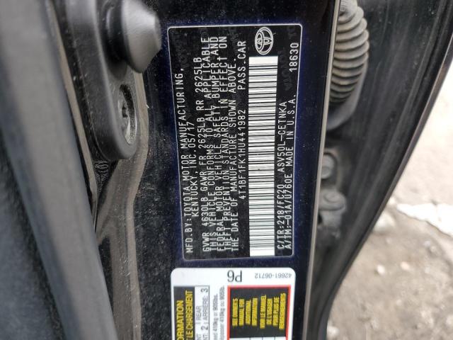 4T1BF1FK1HU441982 - 2017 TOYOTA CAMRY LE BLACK photo 12