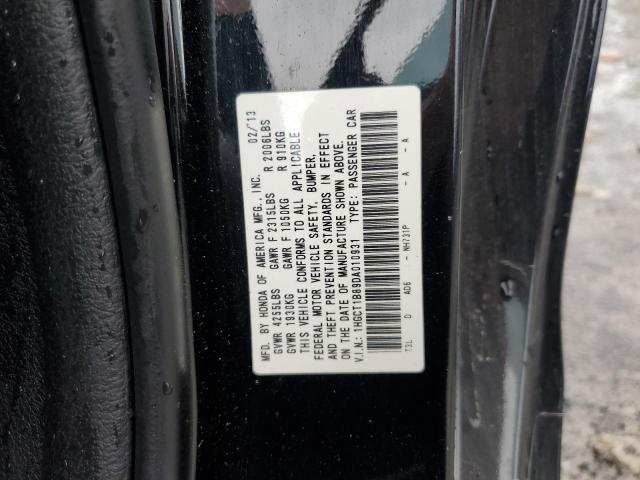 1HGCT1B89DA010931 - 2013 HONDA ACCORD EXL BLACK photo 12