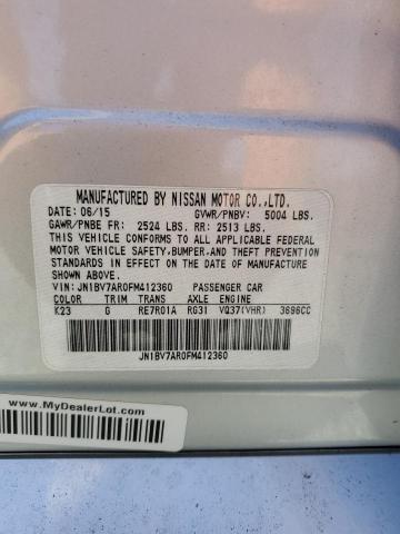 JN1BV7AR0FM412360 - 2015 INFINITI Q50 BASE SILVER photo 13