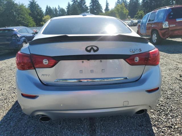JN1BV7AR0FM412360 - 2015 INFINITI Q50 BASE SILVER photo 6