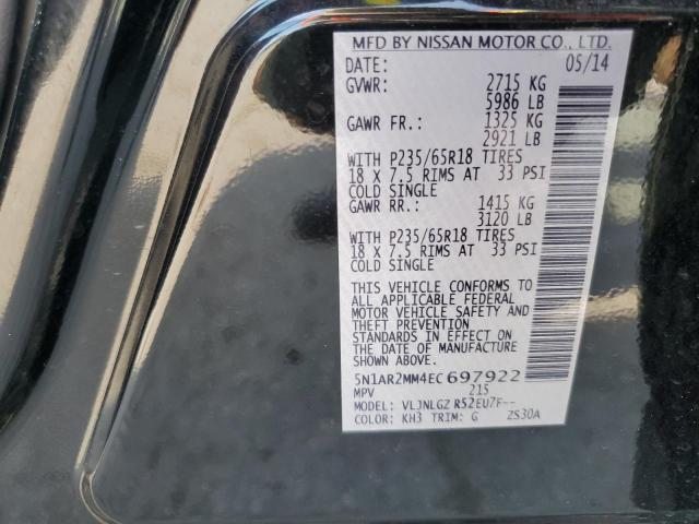 5N1AR2MM4EC697922 - 2014 NISSAN PATHFINDER S Siyah fotoğraf 13