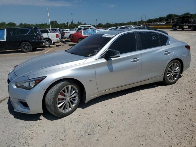 JN1EV7AP6JM350970 - 2018 INFINITI Q50 LUXE ვერცხლისფერი ფოტო 1