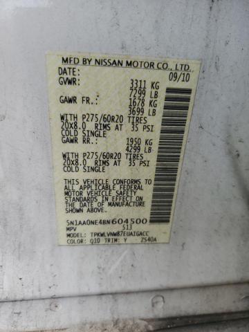 5N1AA0NE4BN604500 - 2011 NISSAN ARMADA PLATINUM Ağ foto 13