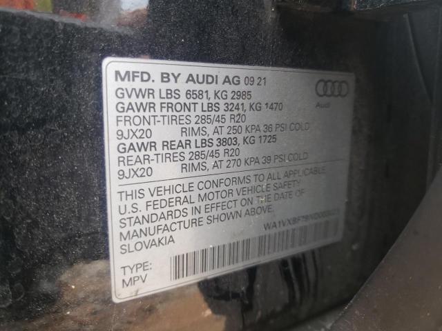 WA1VXBF79ND003023 - 2022 AUDI Q7 PRESTIGE Schwarz Foto 13