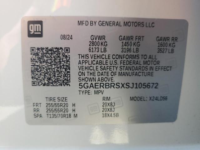 5GAERBRSXSJ105672 - 2025 BUICK ENCLAVE SPORT TOURING WHITE photo 14