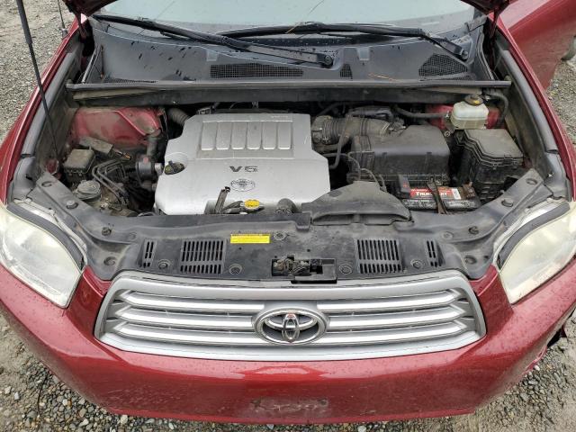 JTEES41A582044067 - 2008 TOYOTA HIGHLANDER RED photo 12