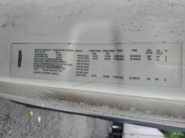 3AKJHLDV4KSKX1128 - 2019 FREIGHTLINER CASCADIA 1 白色 照片 10