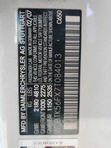 WDBTK56FX7T084013 - 2007 MERCEDES-BENZ CLK 350 白色 照片 12