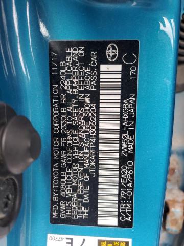 JTDKARFP4H3062204 - 2017 TOYOTA PRIUS PRIM TURQUOISE photo 13