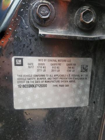 1G1BC5SMXJ7129300 - 2018 CHEVROLET CRUZE LS 黑色 照片 12