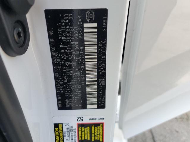 4T1G11AK9PU728139 - 2023 TOYOTA CAMRY SE NIGHT SHADE WHITE photo 12