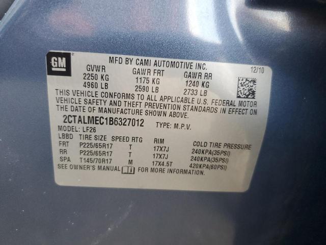 2CTALMEC1B6327012 - 2011 GMC TERRAIN SLE BLUE photo 13