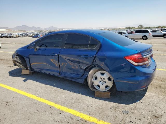 19XFB2F57DE026448 - 2013 HONDA CIVIC LX BLUE photo 2