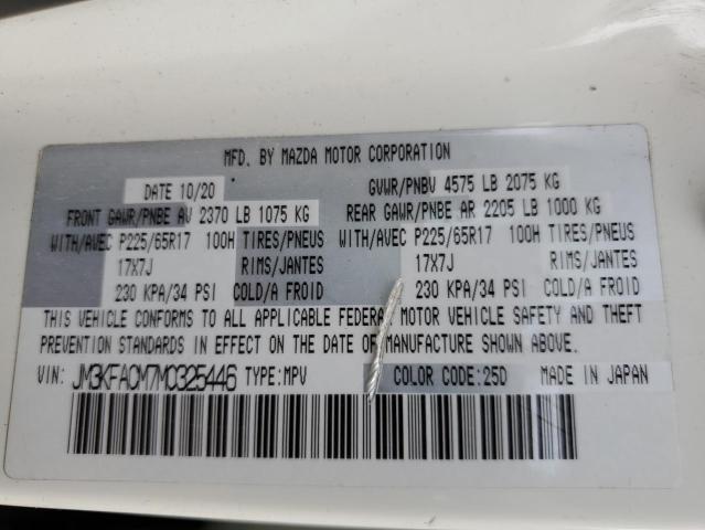 JM3KFACM7M0325446 - 2021 MAZDA CX-5 TOURING WHITE photo 13