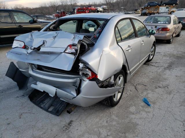 1HGFA16818L003589 - 2008 HONDA CIVIC EX SILVER photo 4