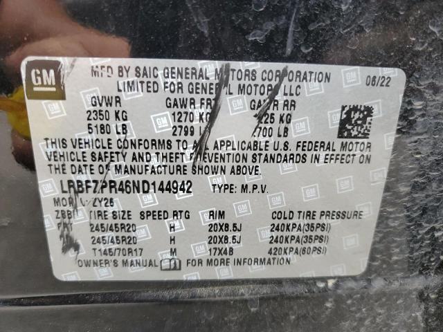 LRBFZPR46ND144942 - 2022 BUICK ENVISION ESSENCE Սև լուսանկար 14