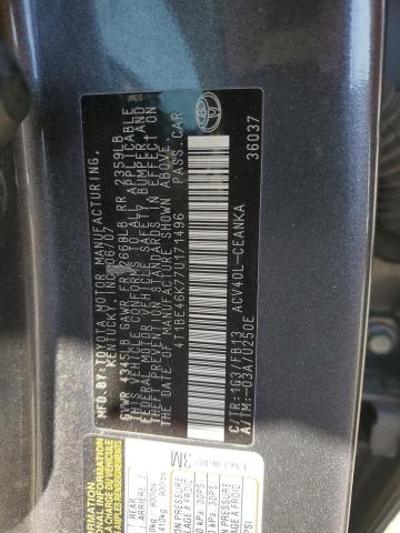 4T1BE46K77U171496 - 2007 TOYOTA CAMRY CE 灰色 照片 13