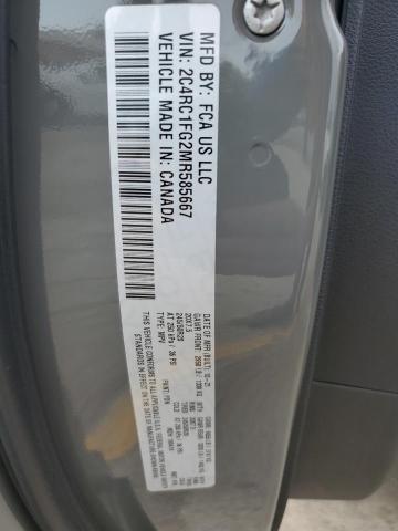 2C4RC1FG2MR585667 - 2021 CHRYSLER PACIFICA TOURING 灰色 照片 13