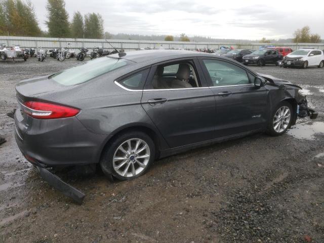 3FA6P0LU7HR326920 - 2017 FORD FUSION SE HYBRID GRAY photo 3