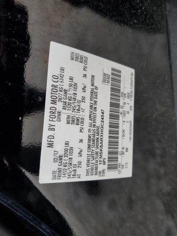 1FM5K8ARXHGC24547 - 2017 FORD EXPLORER POLICE INTERCEPTOR BLACK photo 13