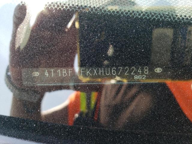 4T1BF1FKXHU672248 - 2017 TOYOTA CAMRY LE 蓝色 照片 12