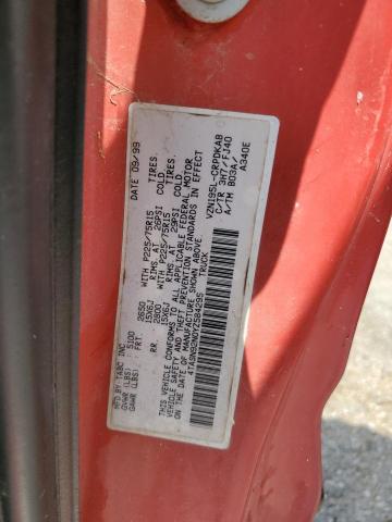 4TASN92N0YZ584295 - 2000 TOYOTA TACOMA XTRACAB PRERUNNER წითელი ფოტო 13