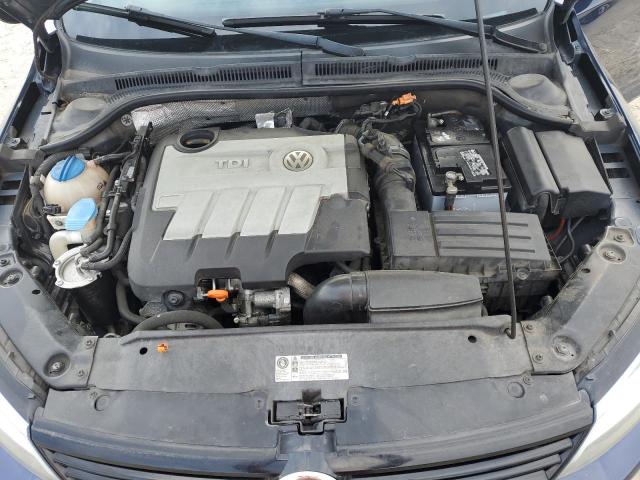 3VWLL7AJ8BM119187 - 2011 VOLKSWAGEN JETTA TDI BLUE photo 11