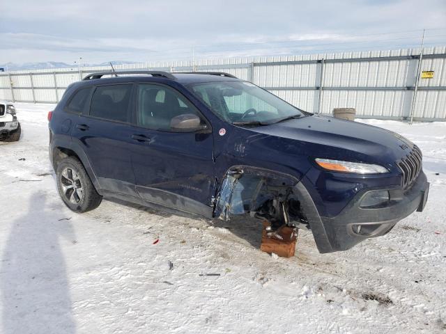 1C4PJMBSXFW666337 - 2015 JEEP CHEROKEE TRAILHAWK BLUE photo 4