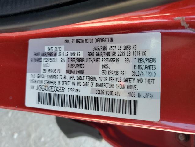 JM3KE4DY2E0342551 - 2014 MAZDA CX-5 GT Կարմիր լուսանկար 13