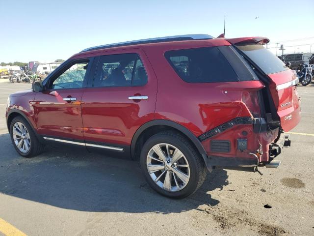 1FM5K8F87KGB17561 - 2019 FORD EXPLORER LIMITED Қызыл фото 2