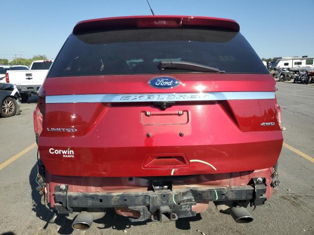 1FM5K8F87KGB17561 - 2019 FORD EXPLORER LIMITED Қызыл фото 6