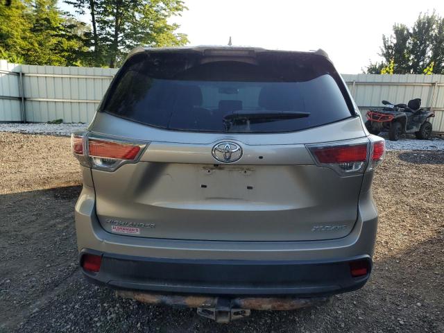 5TDJKRFH6ES059901 - 2014 TOYOTA HIGHLANDER XLE თაფლისფერი ფოტო 6