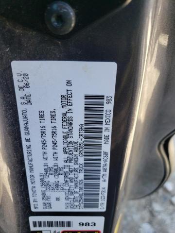 3TYSZ5AN8LT001926 - 2020 TOYOTA TACOMA ACCESS CAB Сұр фото 12