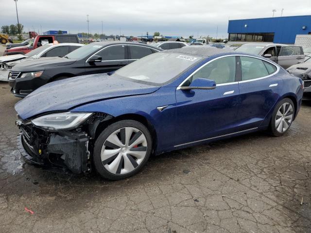 5YJSA1E43MF418888 - 2021 TESLA MODEL S ლურჯი ფოტო 1