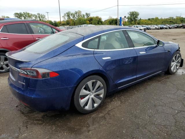 5YJSA1E43MF418888 - 2021 TESLA MODEL S ლურჯი ფოტო 3