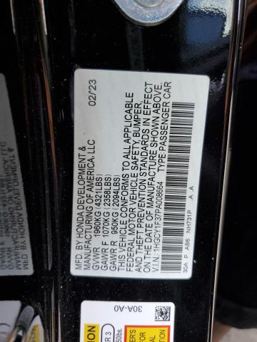 1HGCY1F37PA008664 - 2023 HONDA ACCORD EX BLACK photo 12