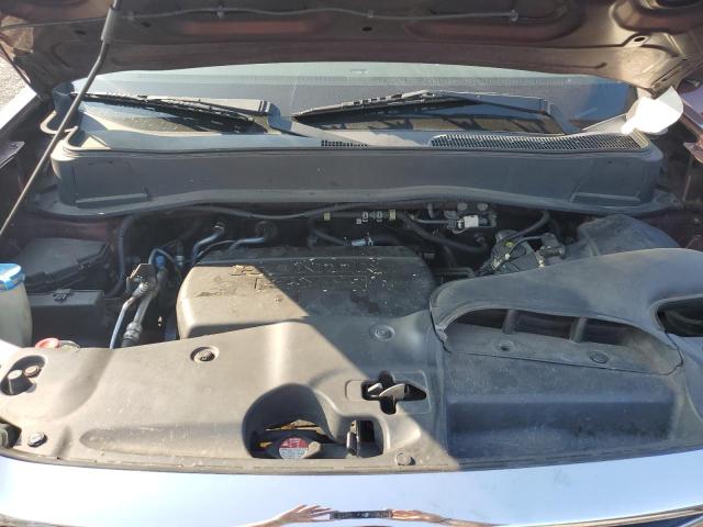 5FNYF4H56DB019331 - 2013 HONDA PILOT EXL BURGUNDY photo 12
