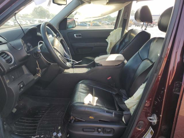5FNYF4H56DB019331 - 2013 HONDA PILOT EXL BURGUNDY photo 7